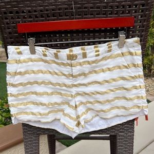 Lilly Pulitzer Gold Strip Shorts